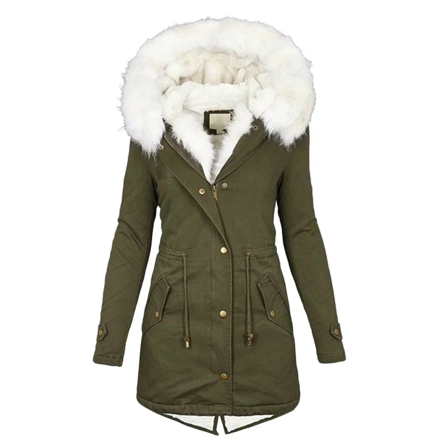 Noelle | Elegant Hooded Velvet Coat