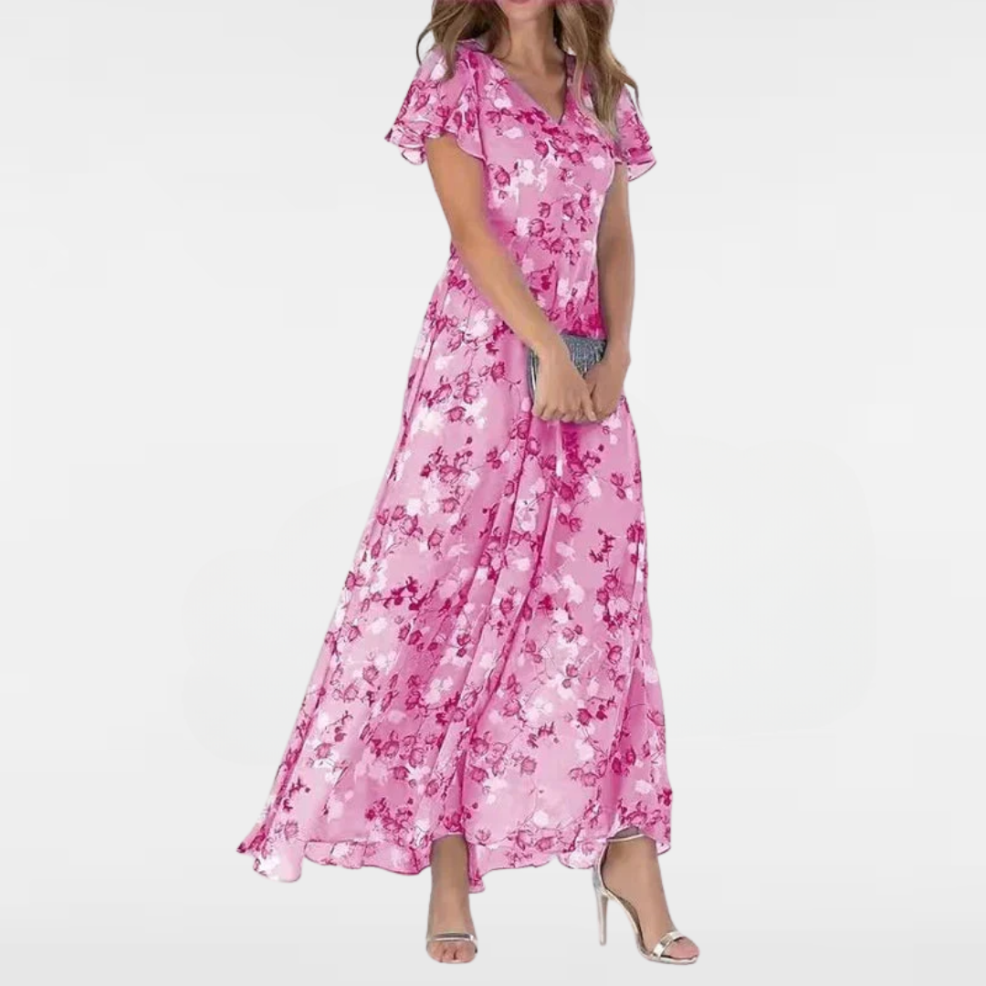 ALTHEA | SHORT-SLEEVED FLORAL DRESS