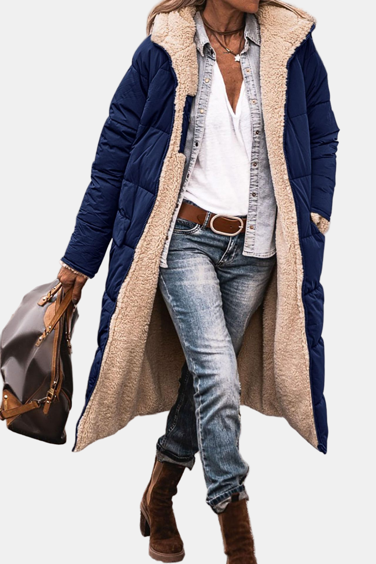 Valeria | Luxe Reversible Sherpa Coat