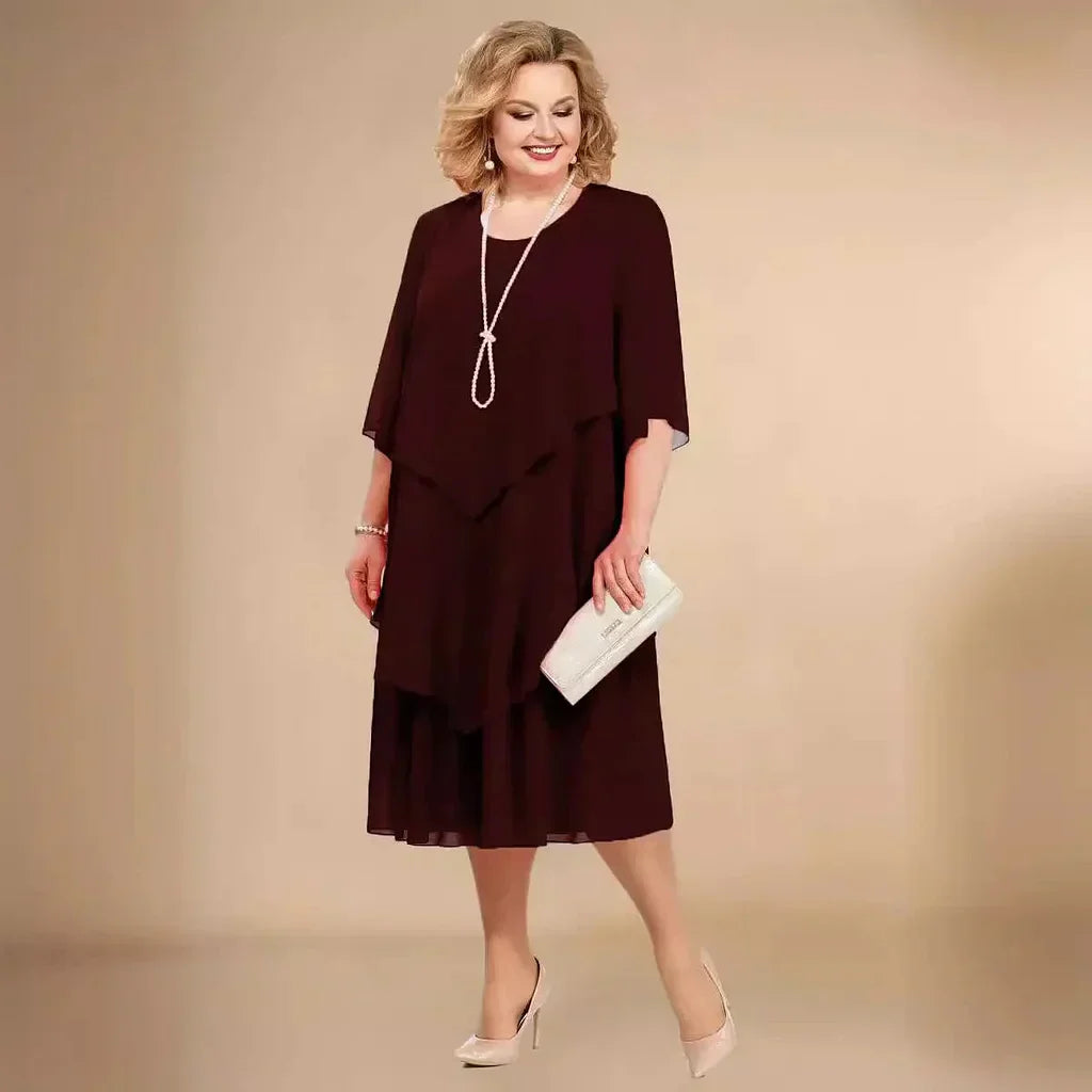 EDITH | LAYERED HEM MIDI DRESS