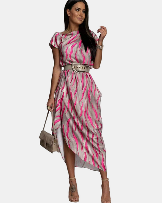 CHARMIE | ASSYMETRICAL SATIN DRESS