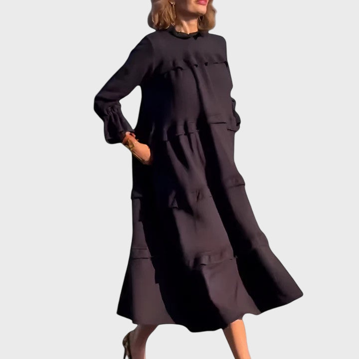 Evren | Elegant Tummy-Covering Midi Dress