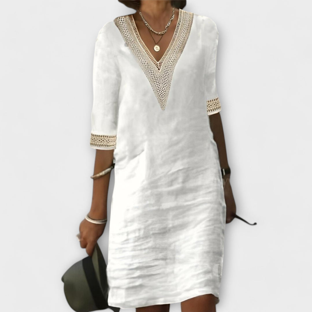 FLOR | CASUAL MID-SLEEVED DRESS