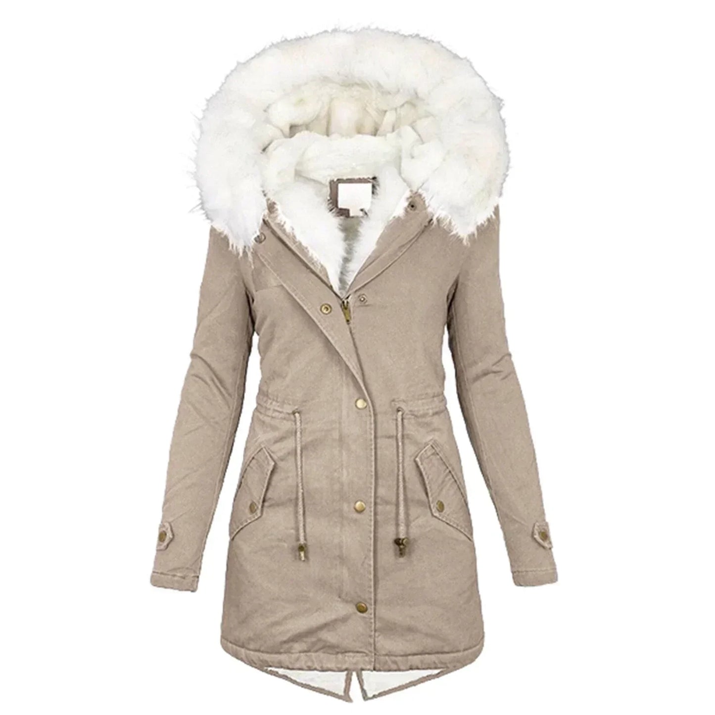 Noelle | Elegant Hooded Velvet Coat