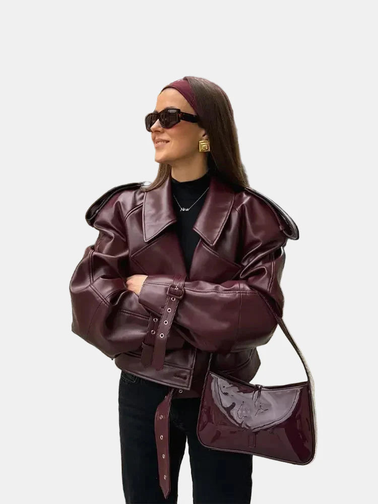 Aubrey | Elegant Leather Jacket