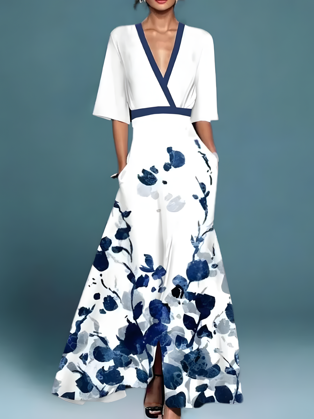 AVA™ | ELEGANT FLORAL DRESS