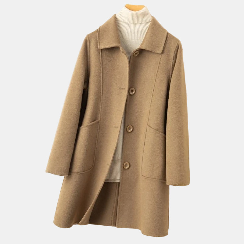 Bernadette | Long Wool-Inspired Coat