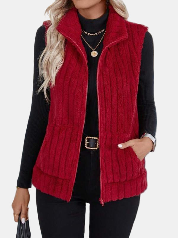 Farah | Ribbed Fleece Vest