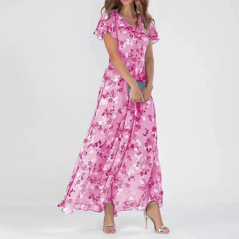 ALTHEA | SHORT-SLEEVED FLORAL DRESS